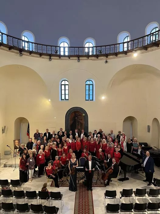 The Tahoe Symphony and guest violin soloist, Elizabeth Pitcairn, pictured in Nafplio, Greece.